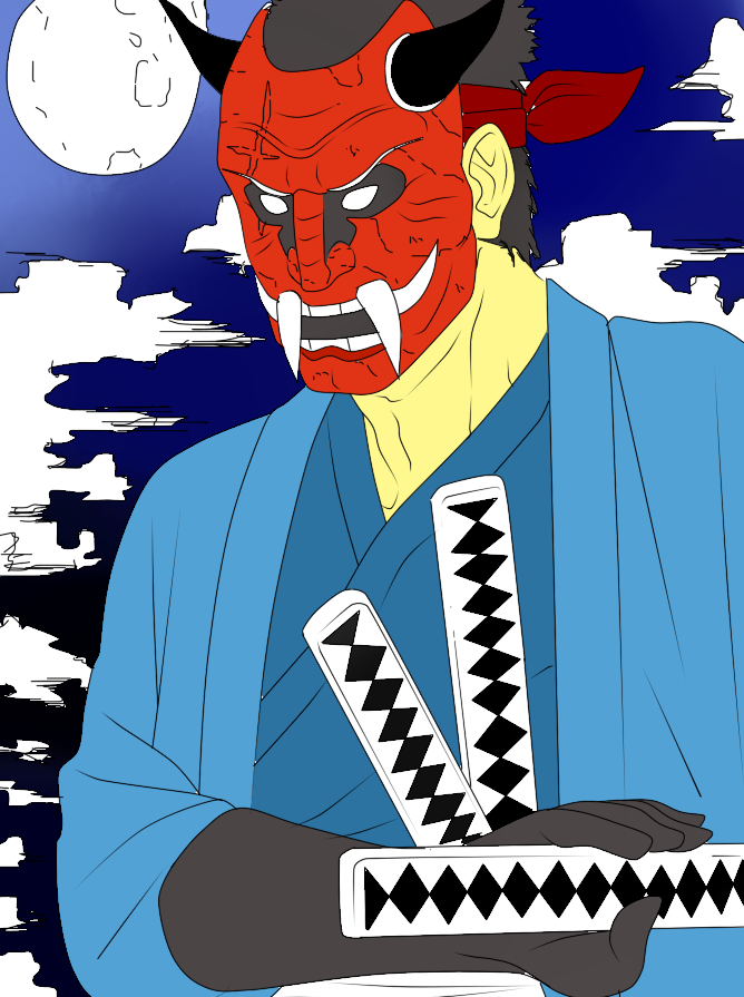 samurai demonio colores planos.png