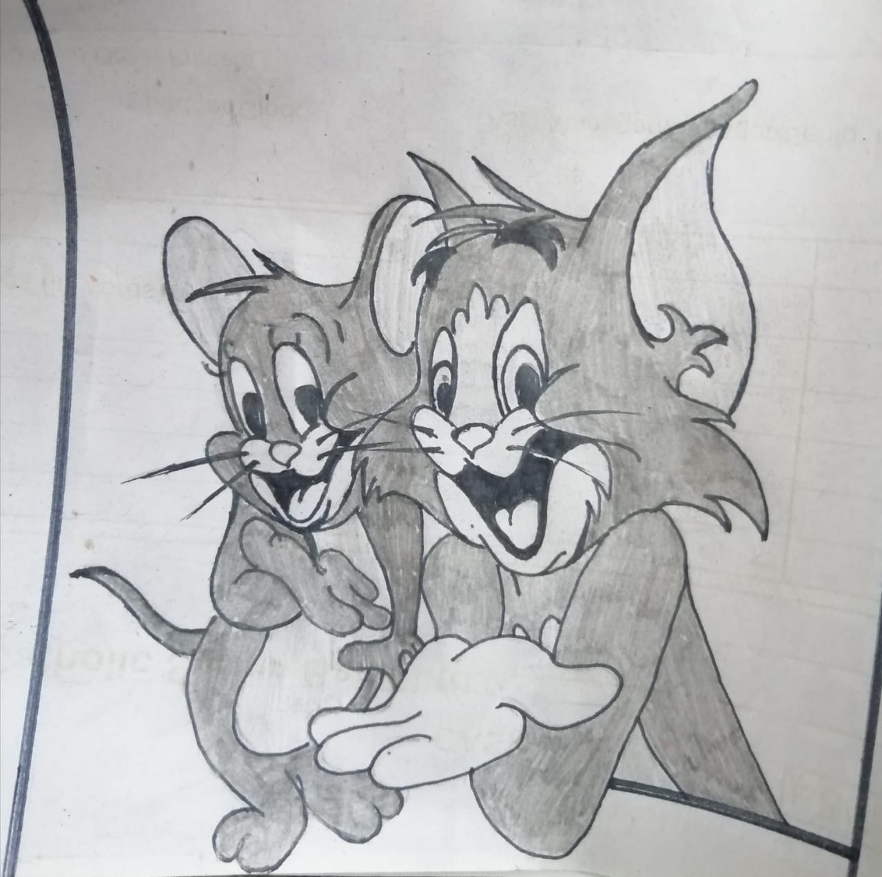 Pencil Sketch Of tom And Jerry  DesiCommentscom