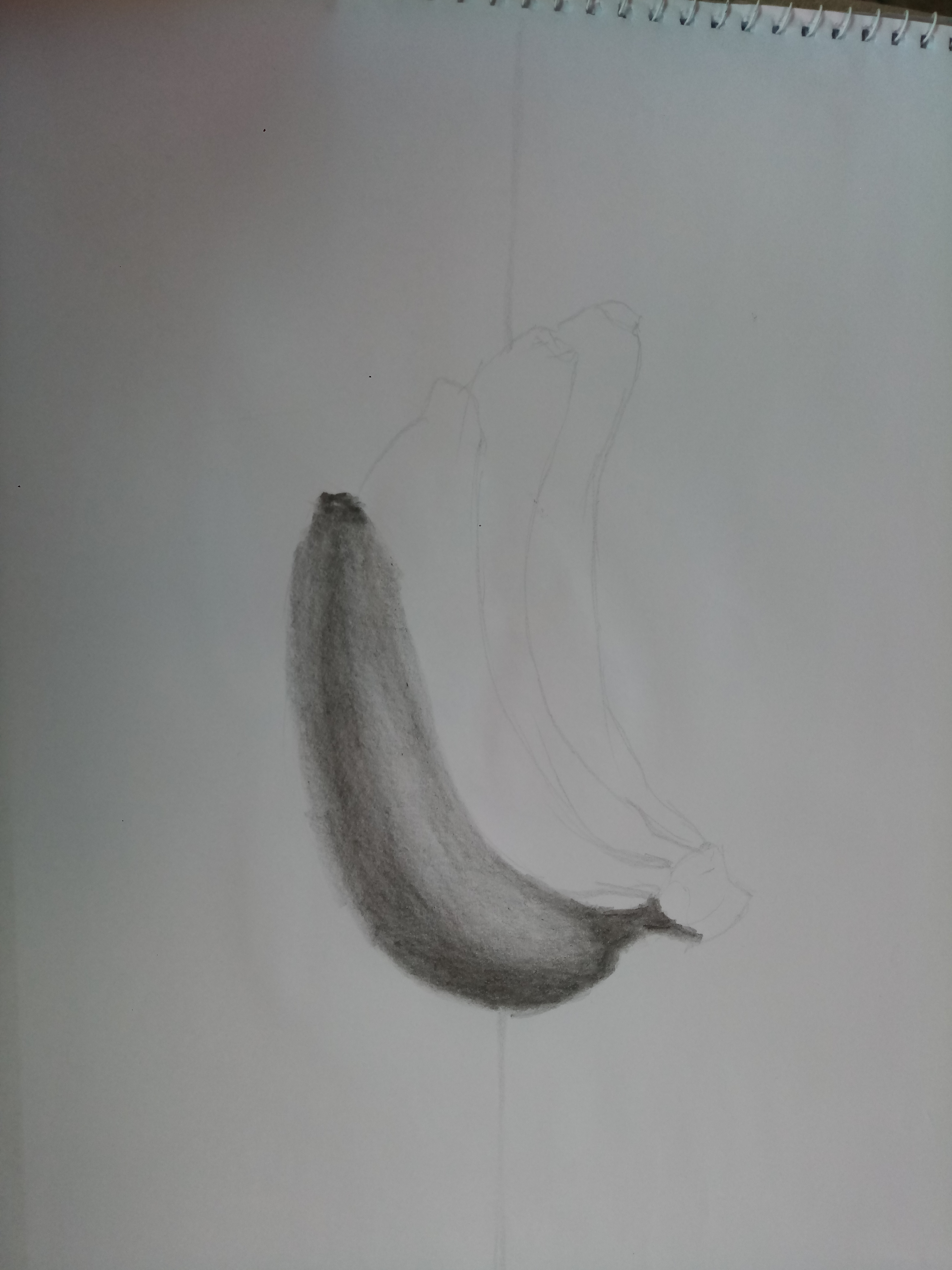 Pencil drawing of a ripe banana on Craiyon