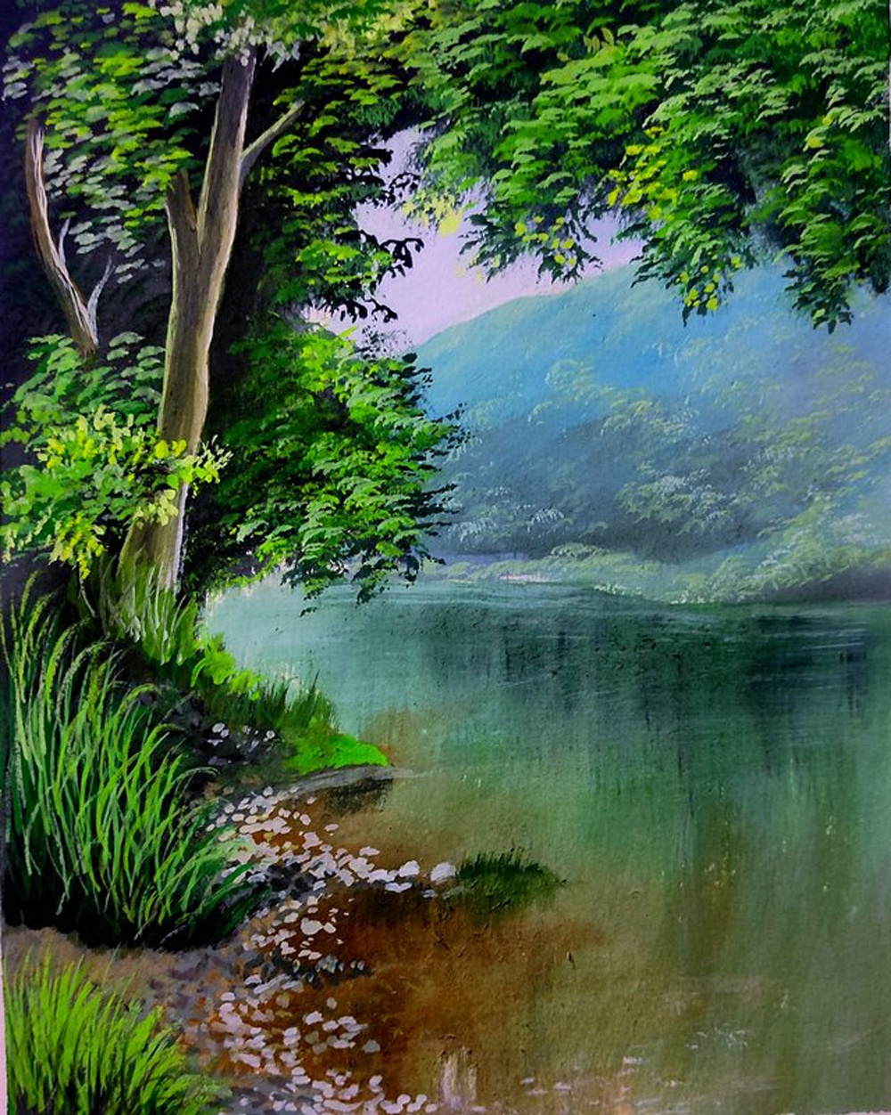 Landscape Painting By Numbers For Adults DIY Kits HandPainted Oil Picture  On Canvas Acrylic Paints Drawing Coloring By Number - AliExpress