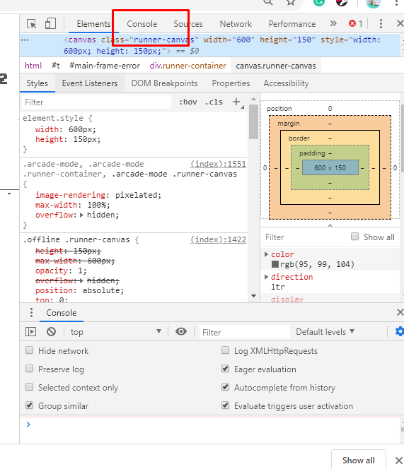 How To Hack Chrome Dinosaur Game With Two Commands. — Hive