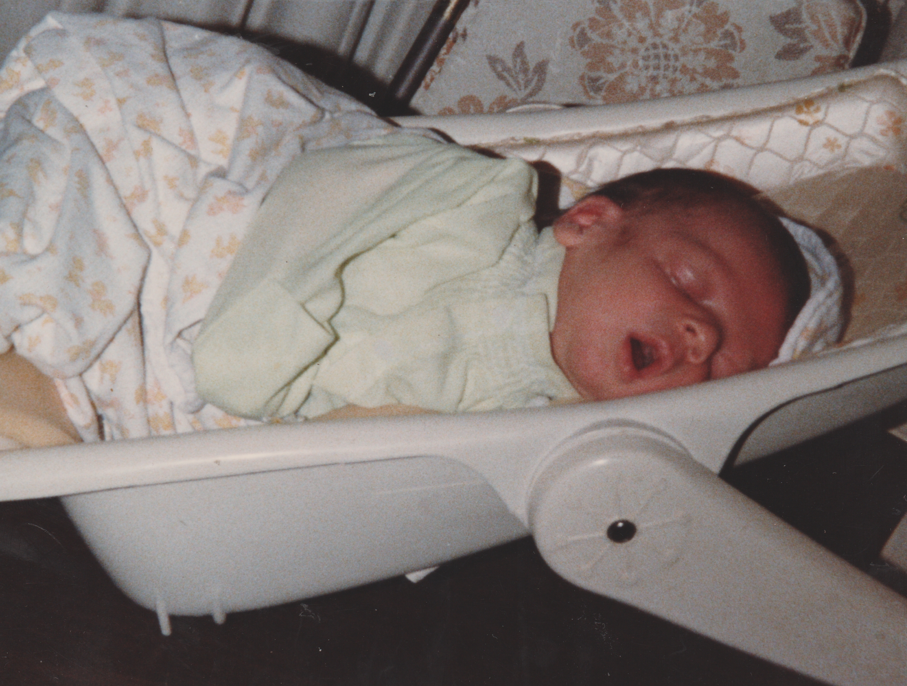 1982 apx - Baby Rick - White Small Crib, Sleep, Breath. Light Green.jpg