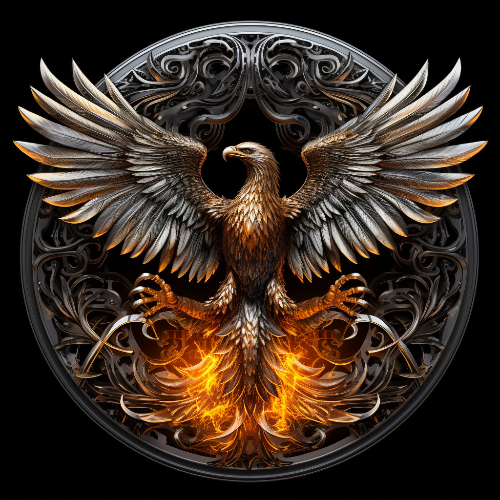 dfinney_a_logo_with_the_image_of_an_eagle_and_burning_in_the_st_4e7b9739-f547-4c55-a6a2-59011ac4ffff.png