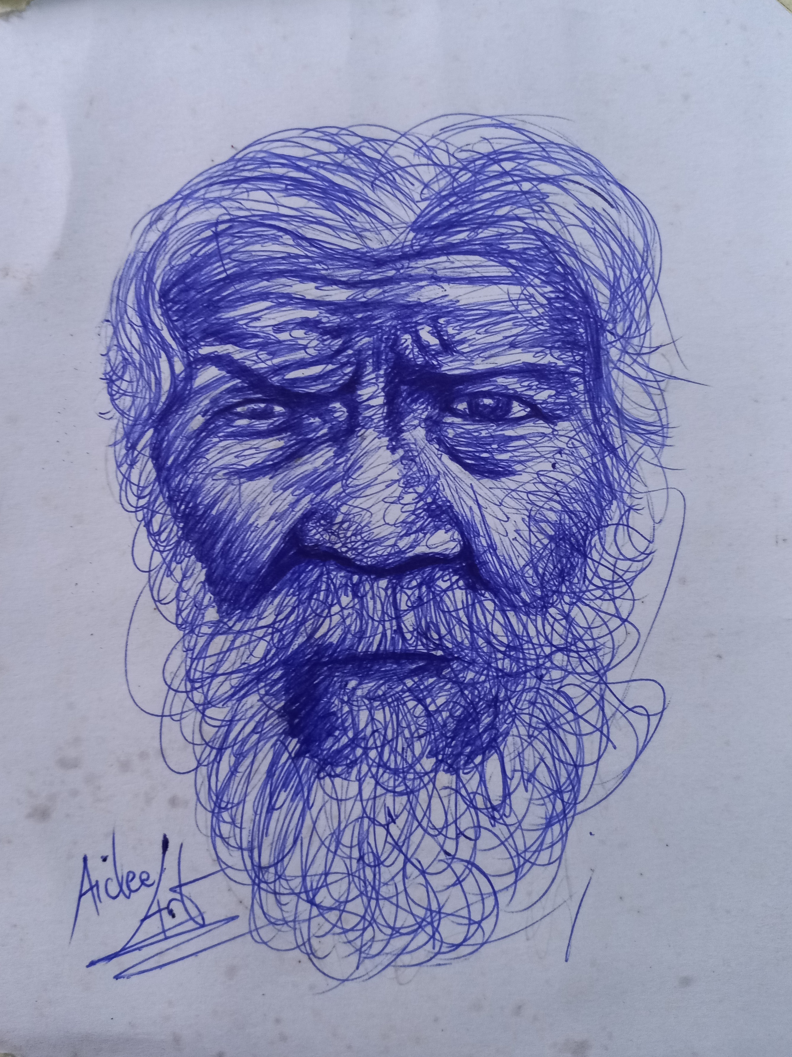 Scowling Elderly Man with Full Beard (x1948-1306)