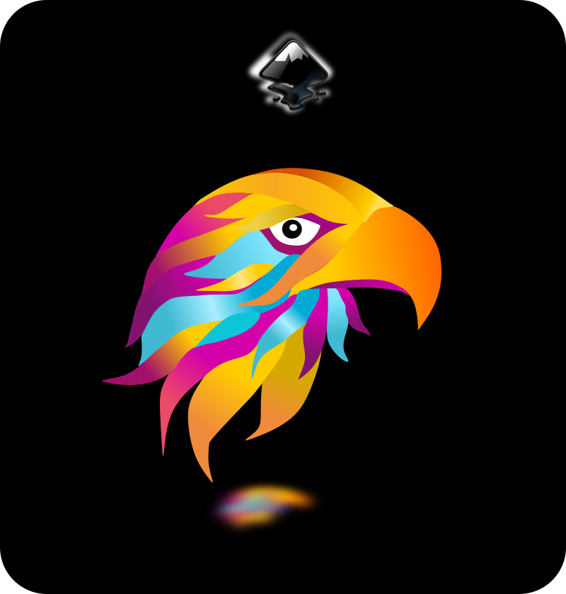 Diseño Abstracto de Logo en forma de Aguila en Inkscape — Hive