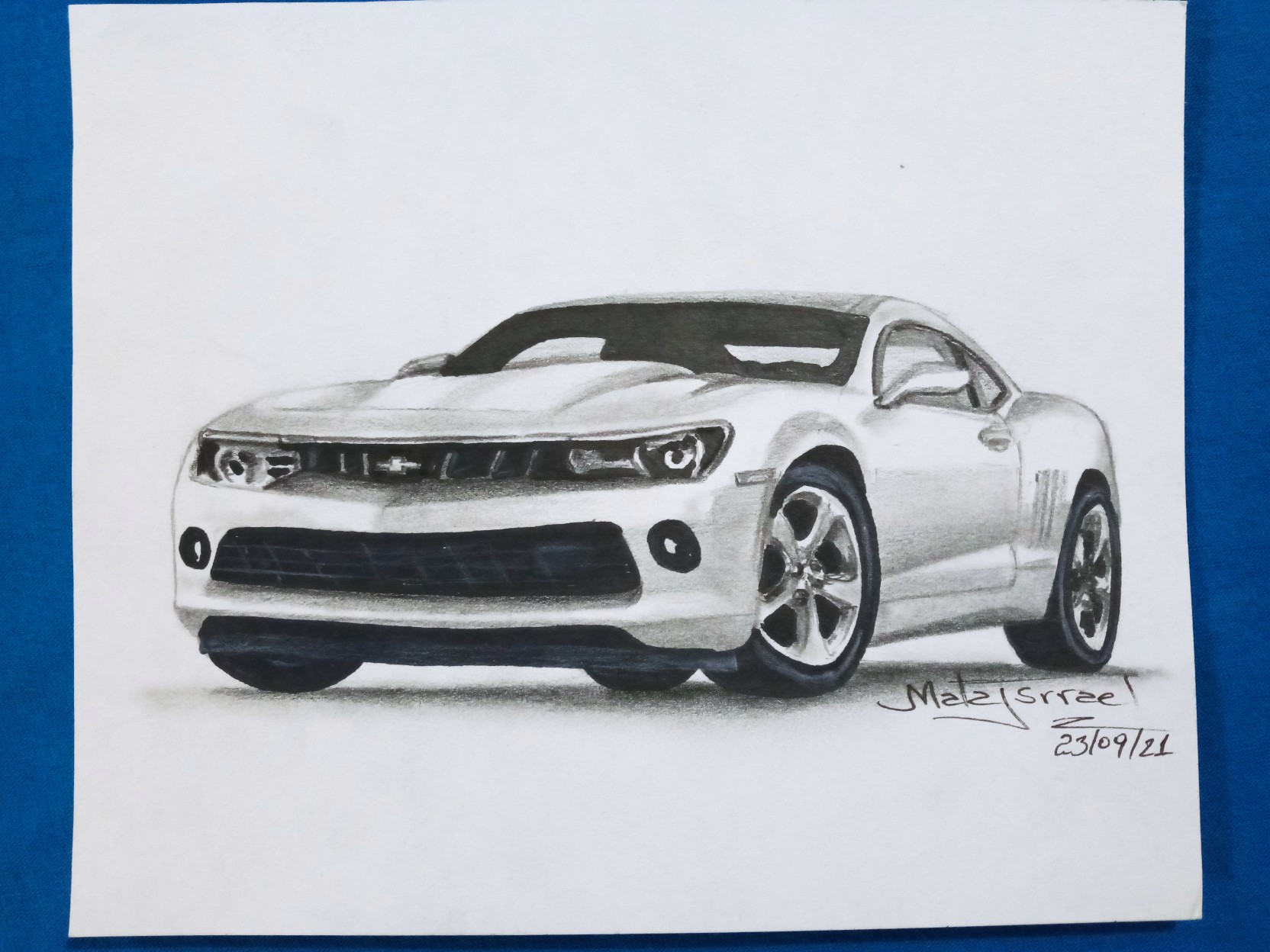 Ing-Esp]Drawing of a Camaro/ Dibujo de un Camaro — Hive