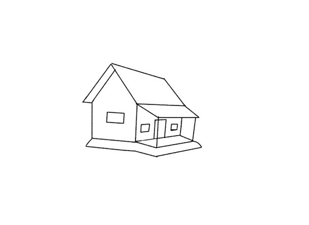 Illustration of a house in the countryside, vector illustration, EPS10.  cartoon house in a beautiful environment 28695053 Vector Art at Vecteezy