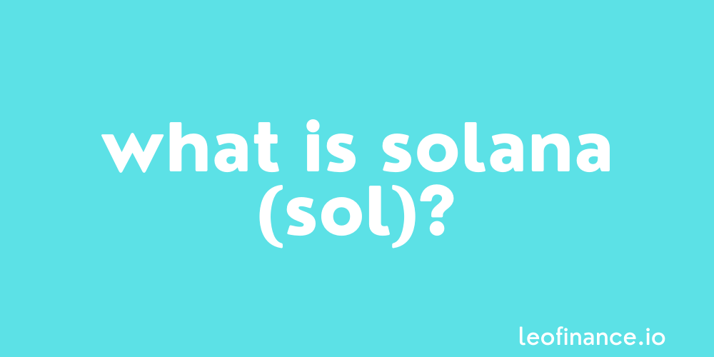 What is Solana crypto (SOL)?