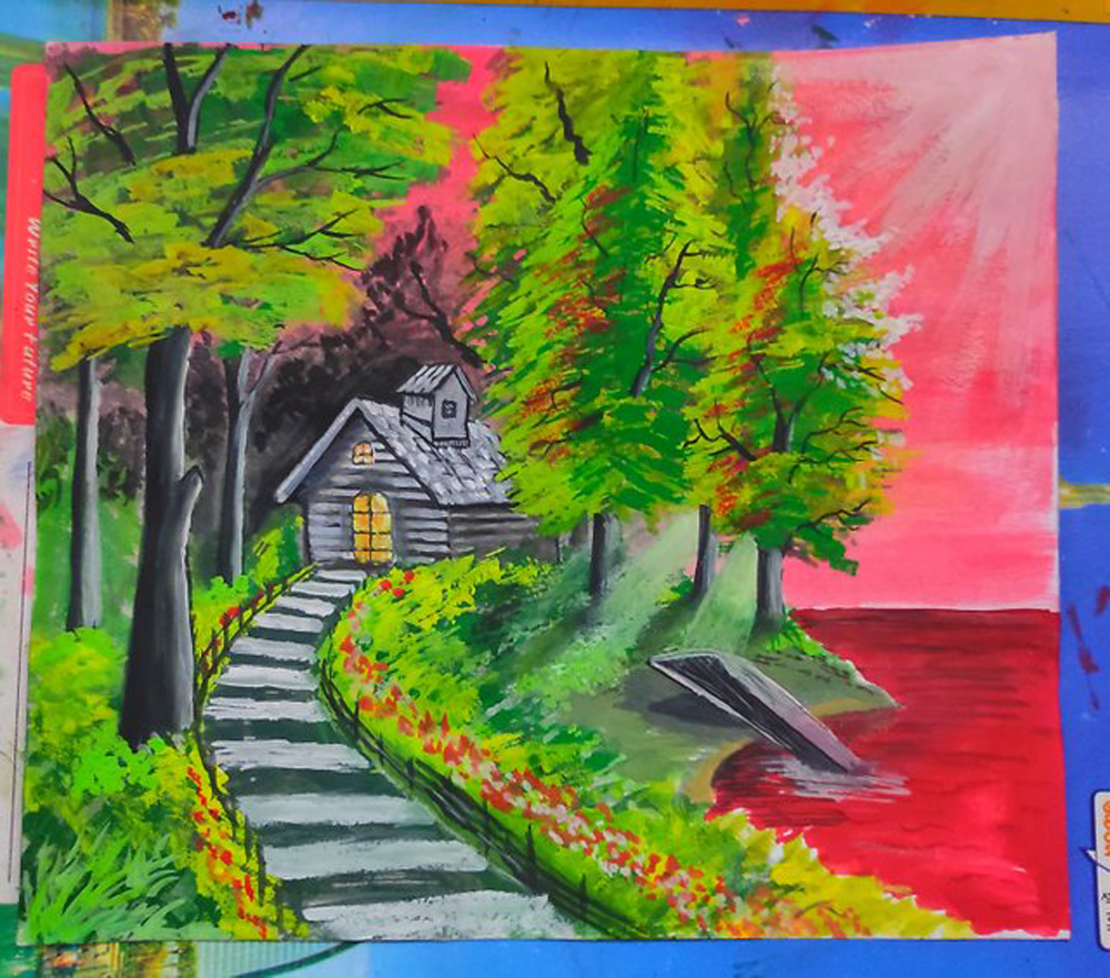 Beautiful Colourful Fotest Painting by apurbakantiroy22 on DeviantArt