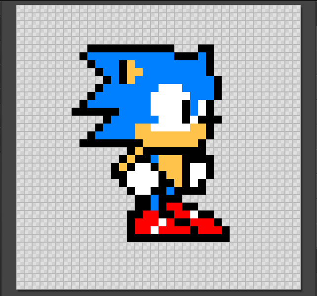 Drawing Sonic In Pixel Art Style│dibujando A Sonic En Estilo Pixel Art 