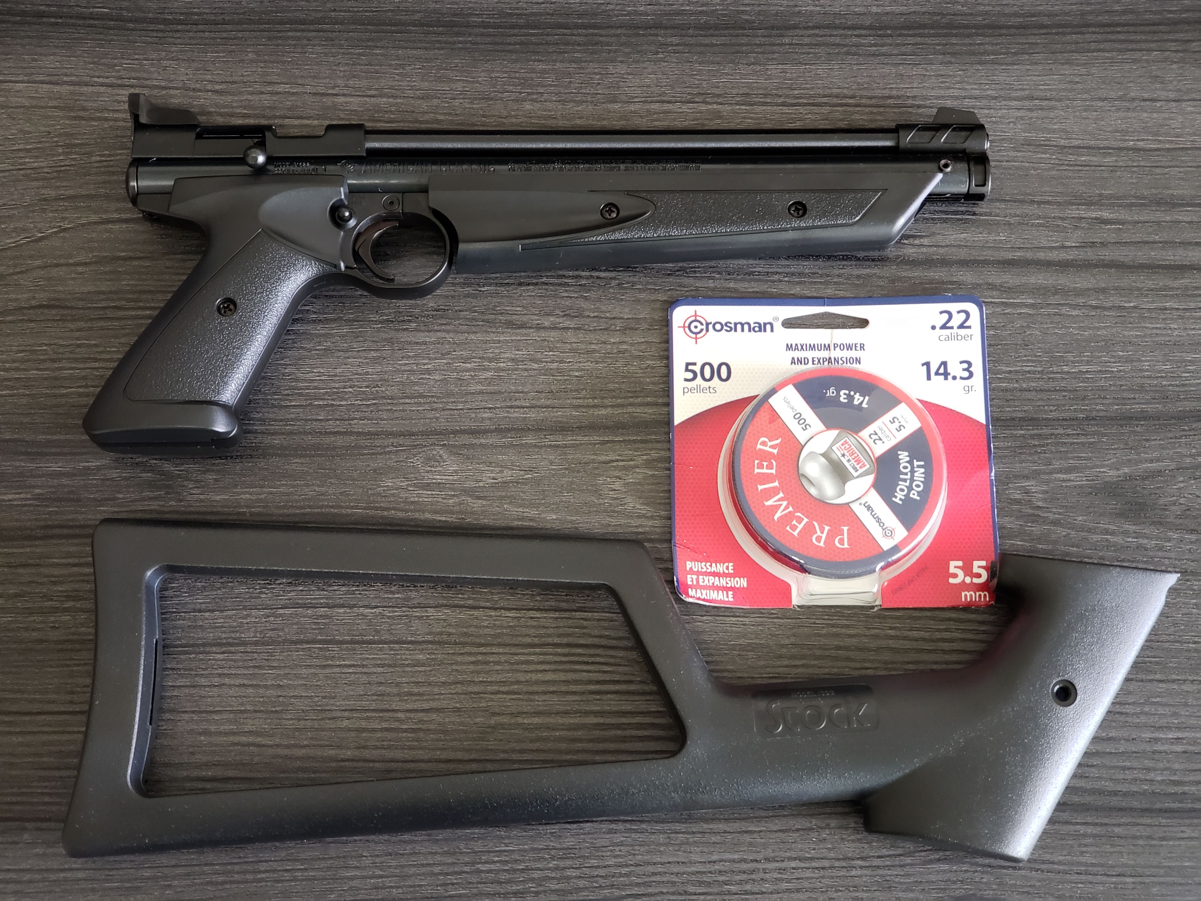 Crosman P1322 with Brace and Pellets.jpg