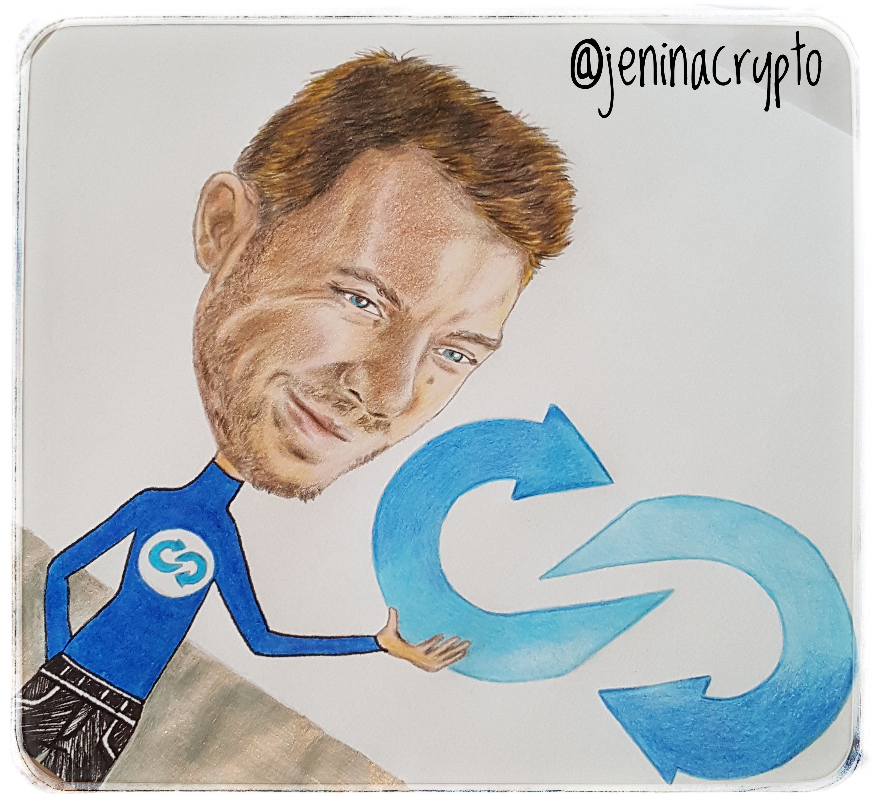 ⭐Crypto~Cartoon of Jeff Kirdeikis⭐ CEO TrustSwap