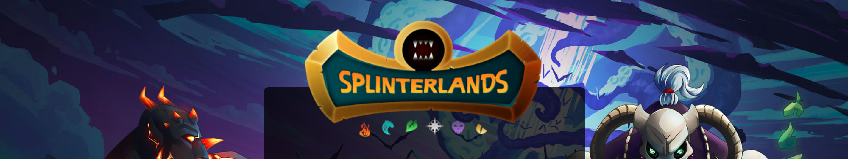 Splinterlands play to earn game banner.