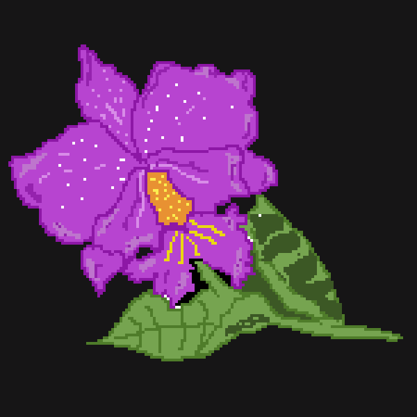 Daily Pixelart / Flores Theme // Orchid National Flower of Venezuela  ///Pixelart diario / Tema Flores // Orquídea Flor nacional de Venezuela —  Hive