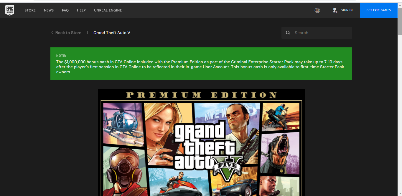 GTA V Now Free on the Epic Games Store; Available Through May 21
