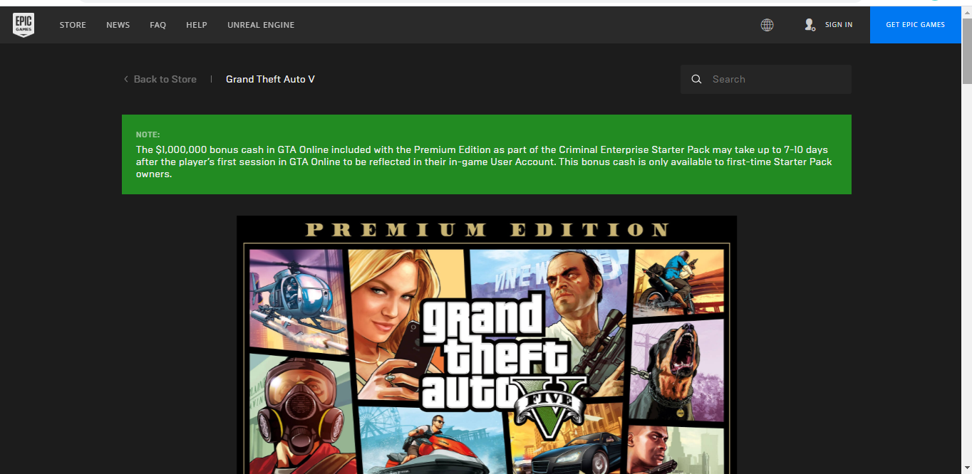 GTA 5 Premium Edition grátis na Epic Games Store