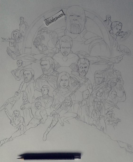 A drawing I did for Avengers Endgame hope you all enjoy  rdrawing