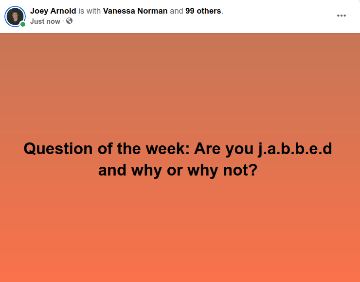 Screenshot at 2021-09-19 00:33:06 Question of the week: Are you jabbed and why or why not.png