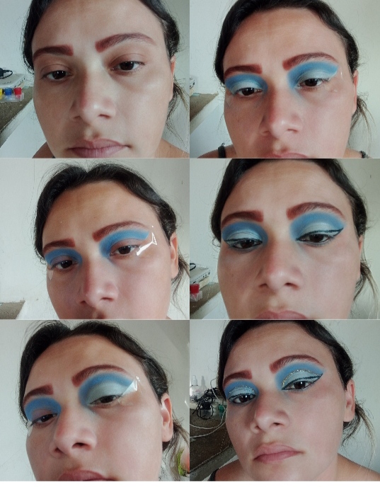  Esp/Eng]💙💙💙💋💋💋 Hermoso maquillaje en tonos azul y plata//💙💙💙💋💋💋 Beautiful makeup in shades of blue and silver — Hive