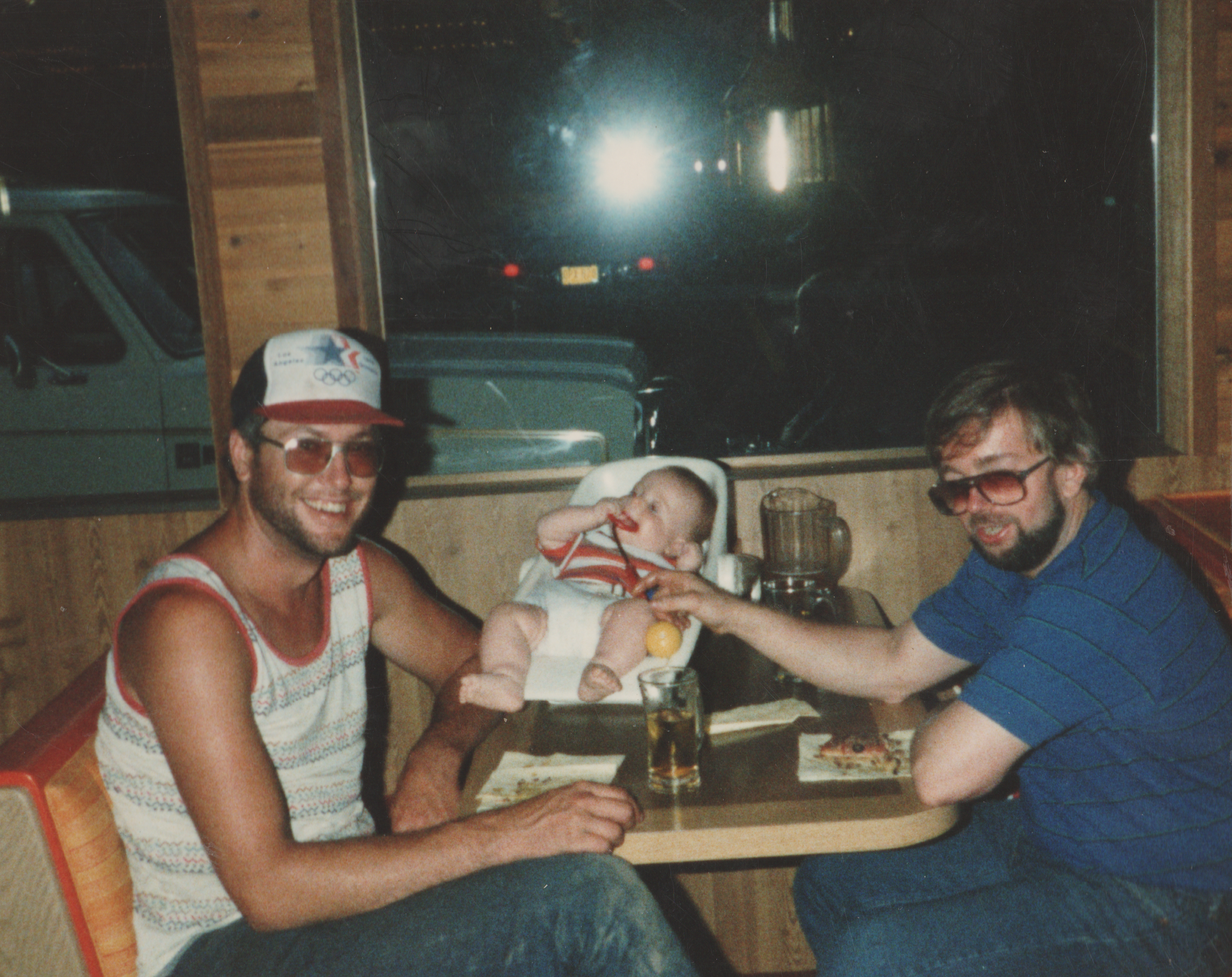 1982 - Jim Williams, Rick Arnold, Don Arnold, probably at the jungle room or something.png