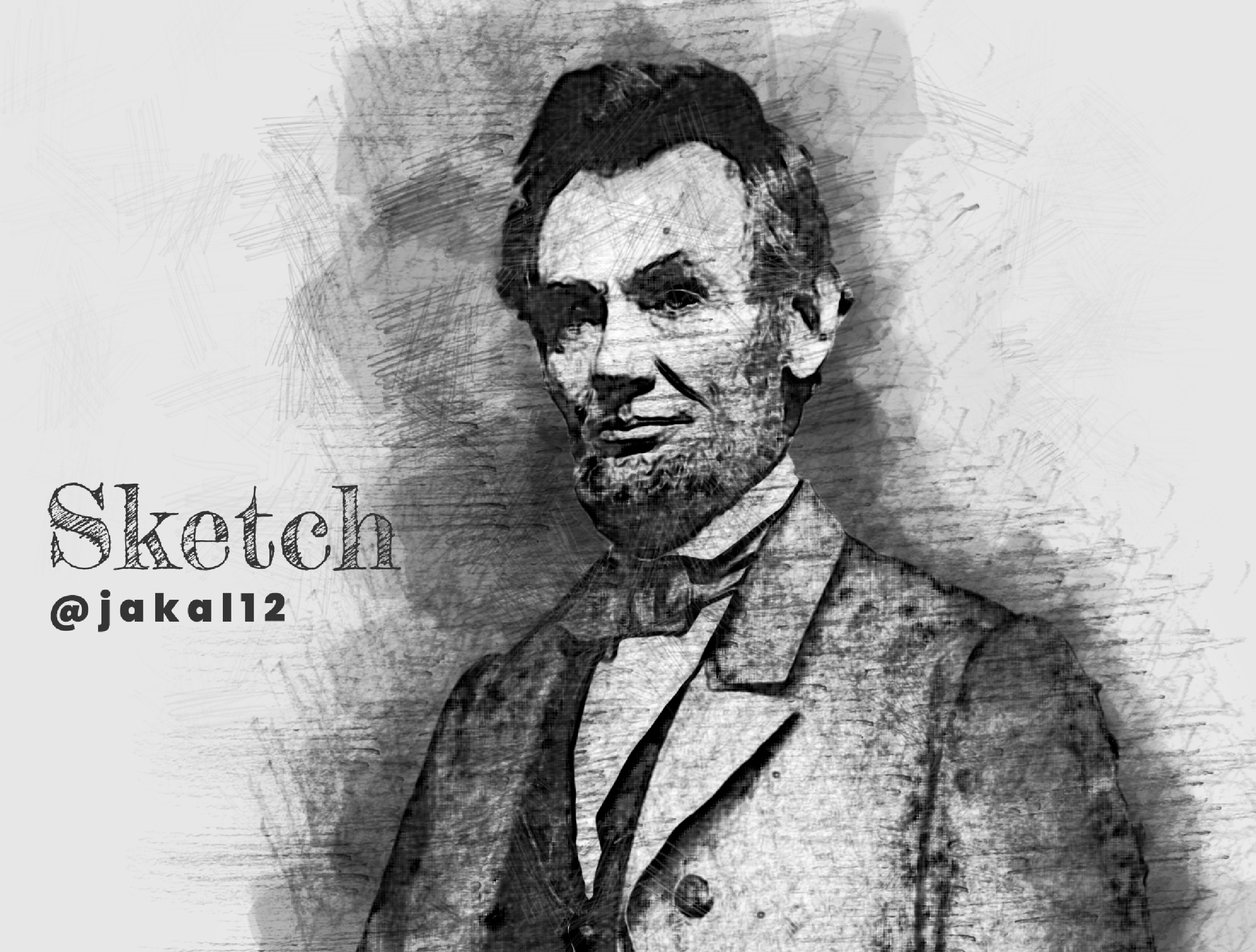 Abraham Lincoln Realistic Drawing - Drawing Skill