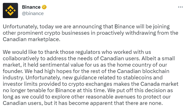 Binance Pulling Out Its Operation Of Canada.png