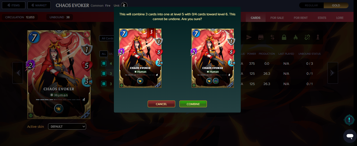 SPLINTERLANDS - A COMMON GOLD FOIL TO NEXT LEVEL WITH AMBUSH AND BLAST ABILITY | MAJOR CHEST REWARDS 