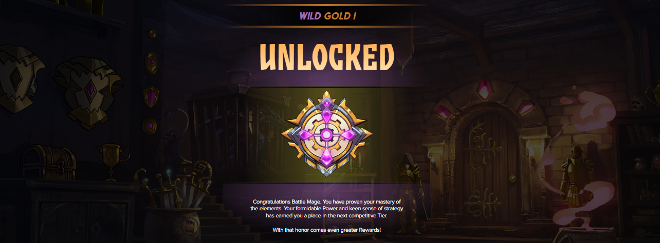 SPLINTERLANDS - WILD LEAGUE ADVANCEMENT | GOLD 1 LEAGUE UNLOCKED WITH REWARDS | GLADIUS PACKS  