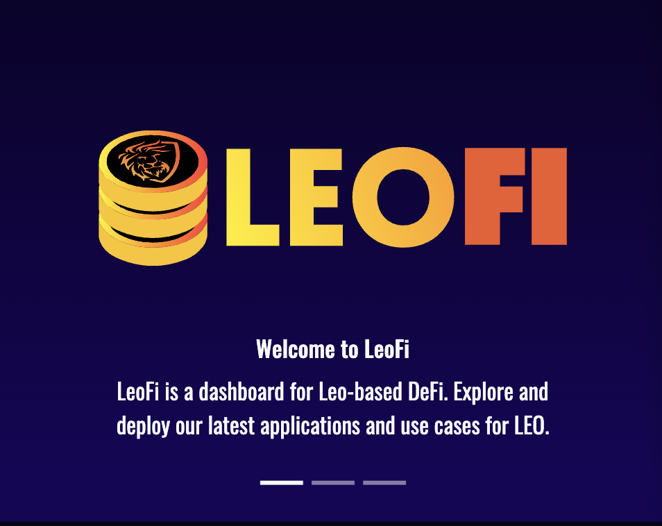 The welcome to LeoFi - The best crypto leasing platform banner.