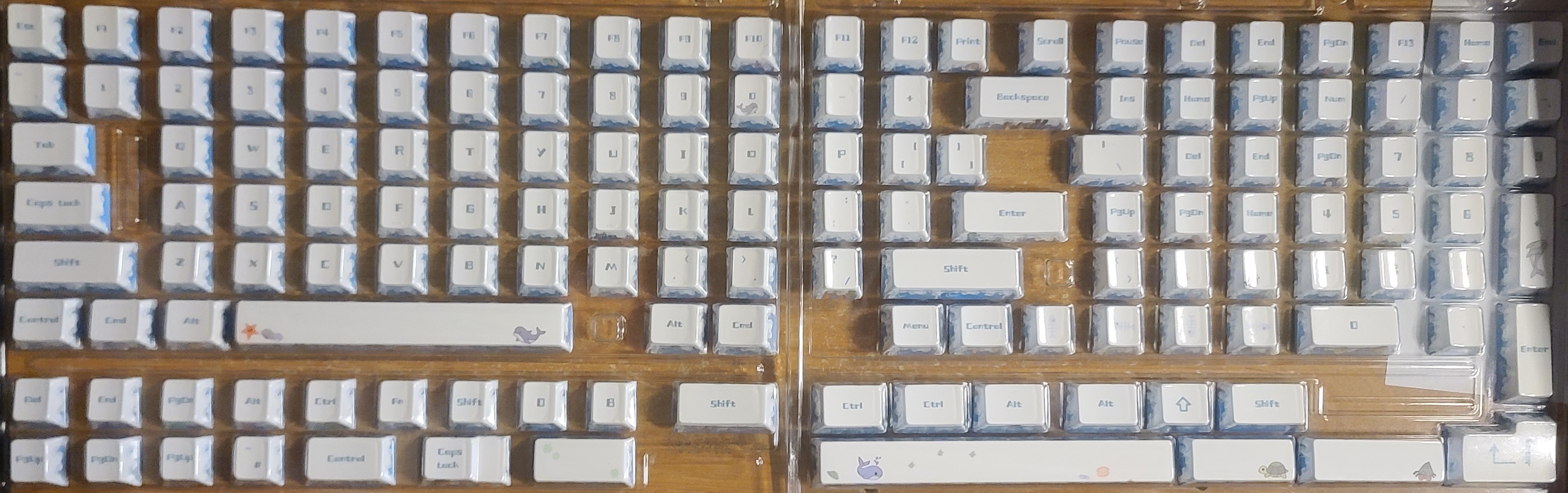 LJZH & FunHub Abyssal Revelry 'Blue Waves' 143-Cherry Profile '+' Post Dye-Sublimation Keycap Set.jpg