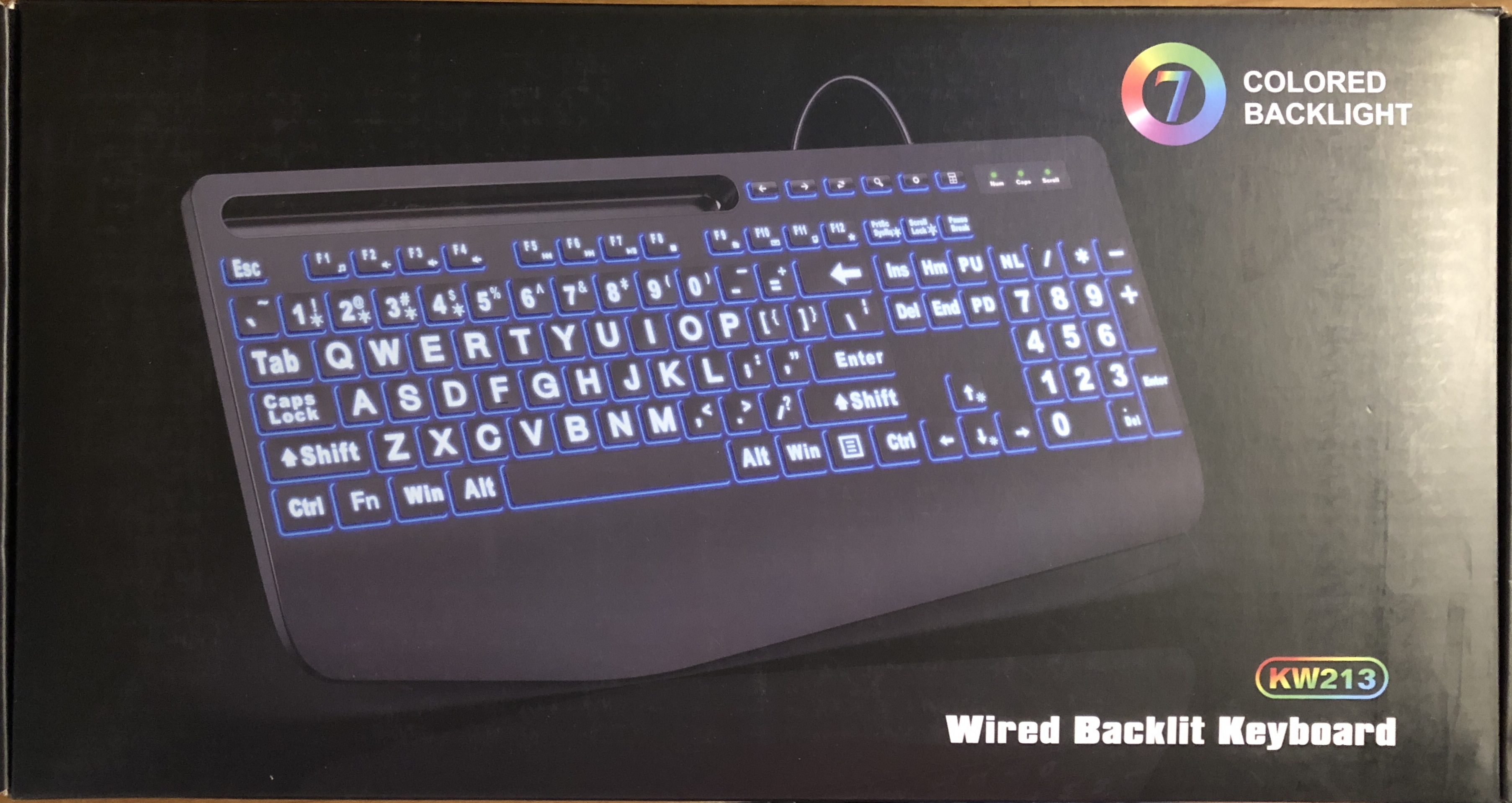 Trueque (Shenzhen Lord Way Technology Co, Ltd) KW213 113G Wired RGB Backlit Large Print Keyboard.JPG