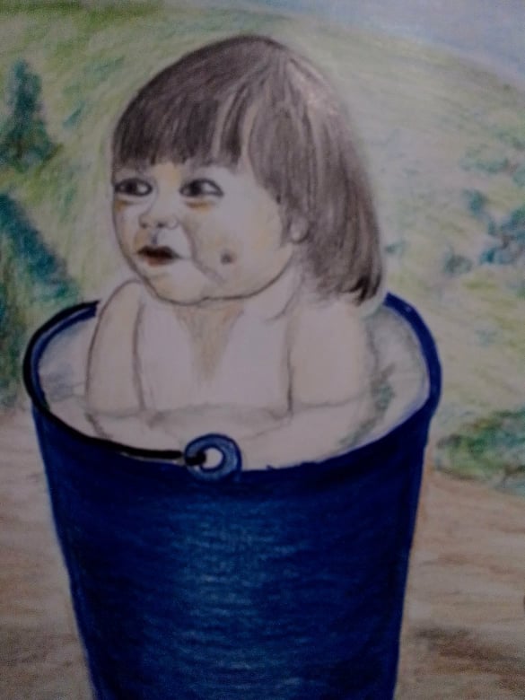 Niño bañándose (dibujo) — Hive