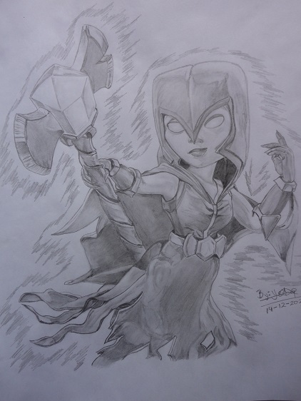 witch clash of clans drawing