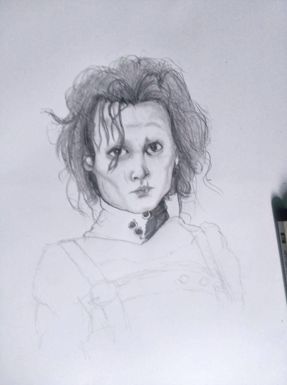 Edward Scissorhands - Johnny Depp Art Print by Kestrel_Leigh_Art | Society6