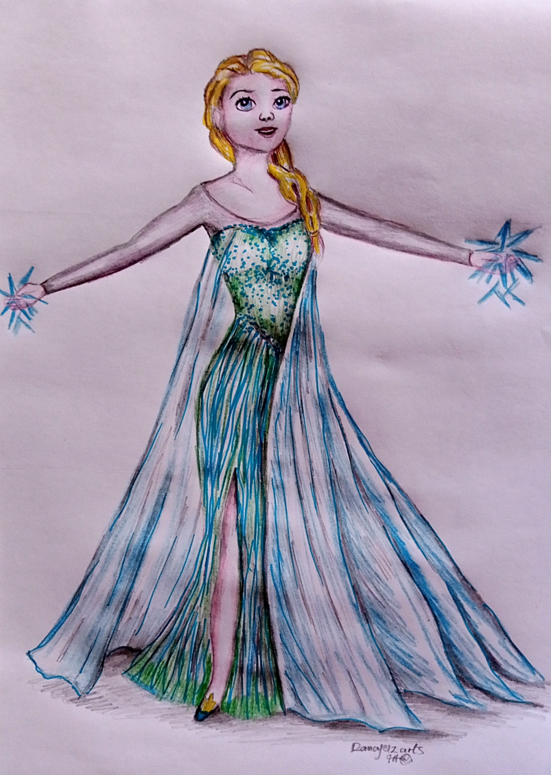 How to Draw Elsa (Full Body) from Frozen