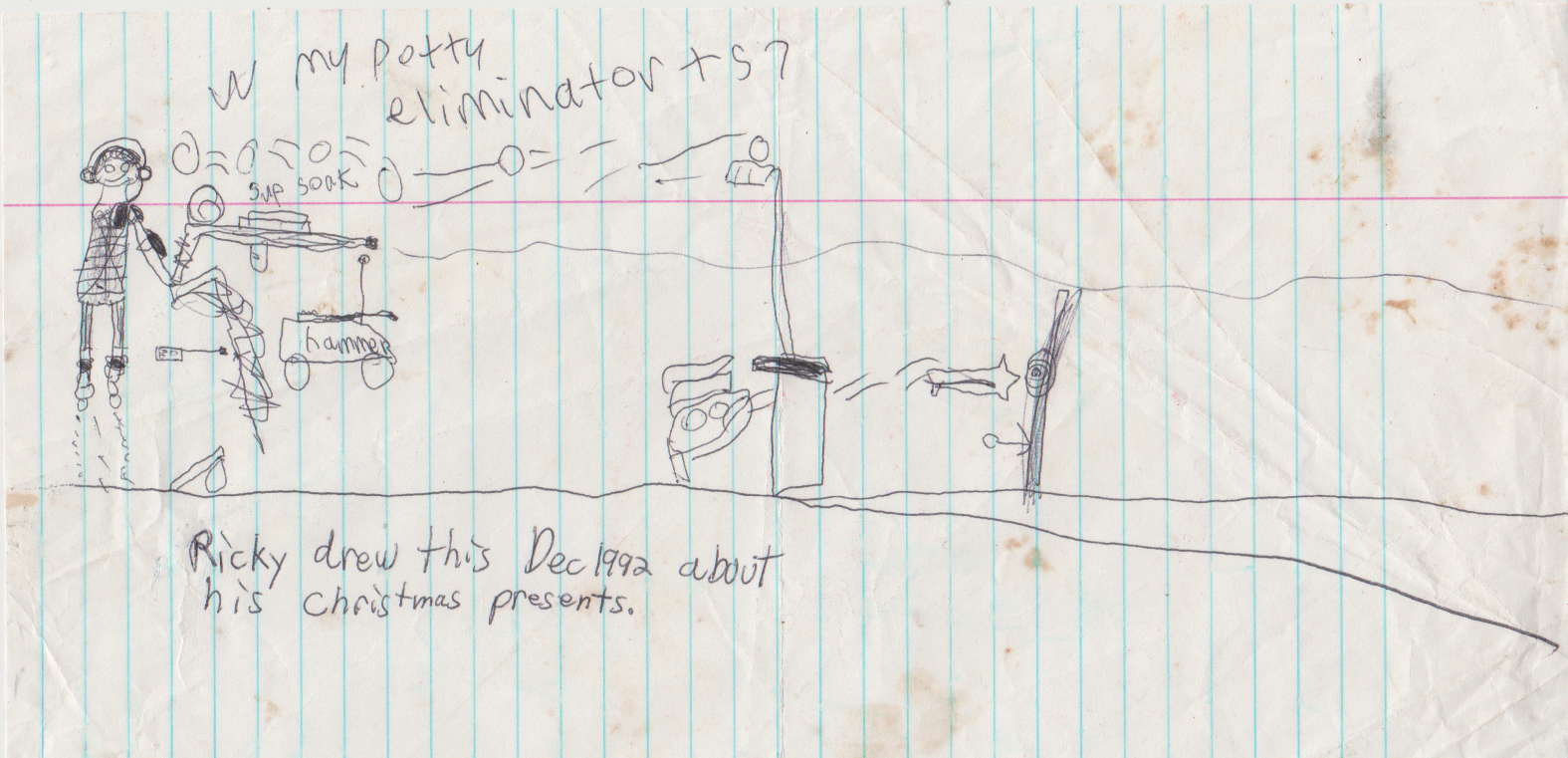 1992-12 - Rick drew this regarding his Christmas gift.png
