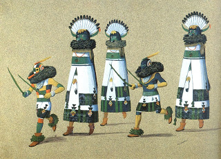 Zuni Shalako, Fred Kabotie, plate 36, Schaafsma, Kachinas in the Pueblo World, 1994.jpg