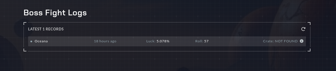 Boss Fight logs