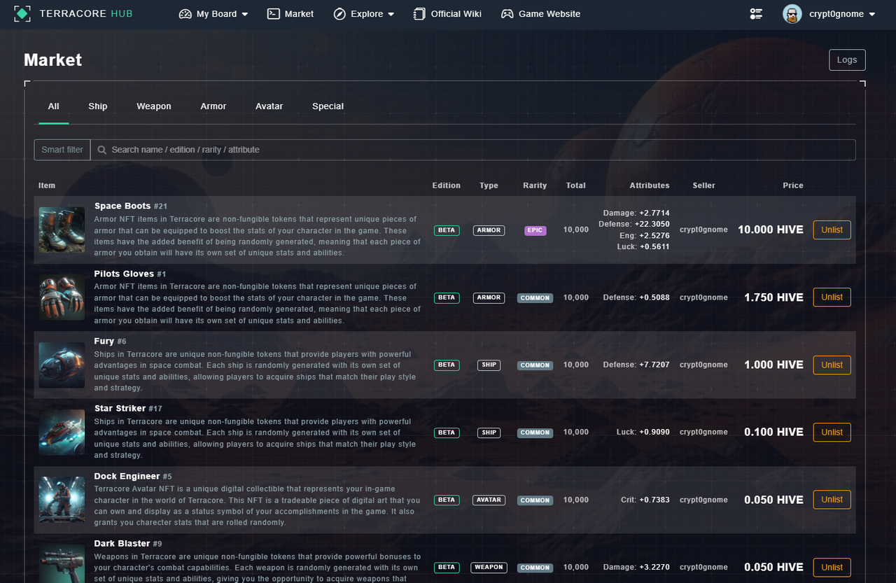 Terrahub Marketplace preview