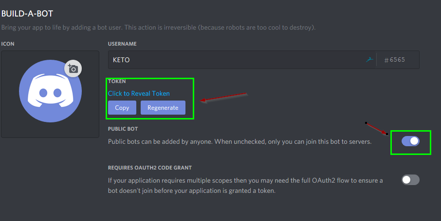 bot token