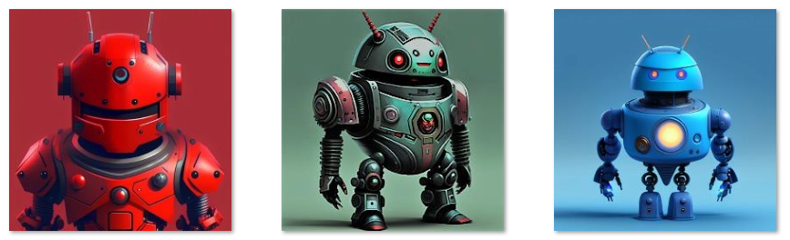 metarobots melee range and magic AI generated card art