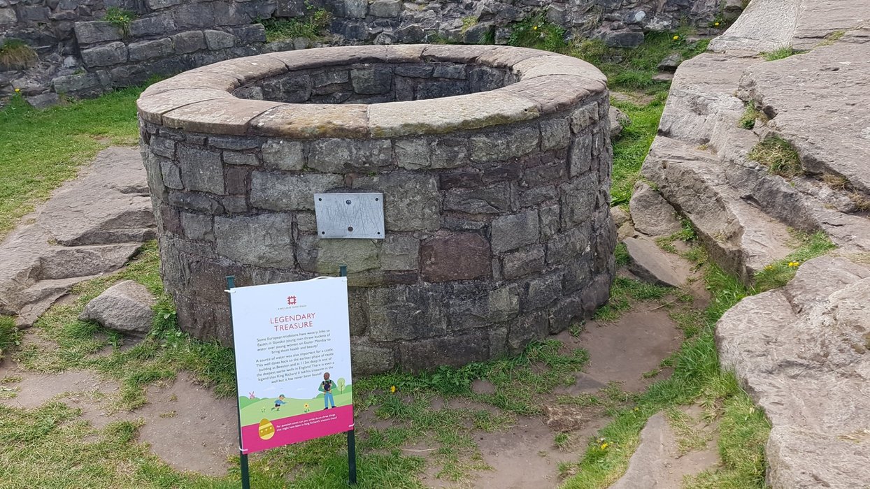 Picture of the well at the hillfort, at 113 meters deep one of the deepest wells in the British Isles.