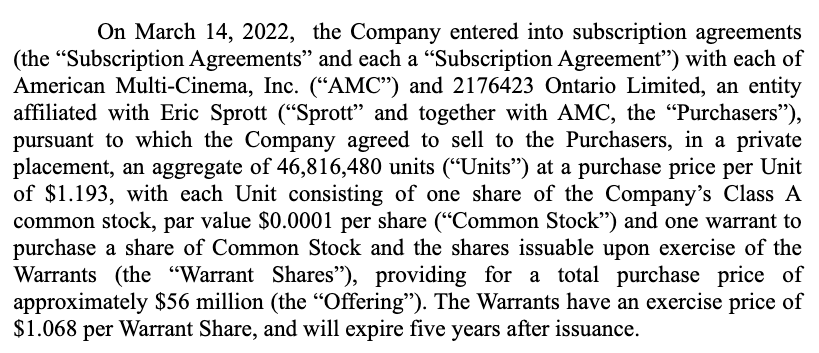 AMC Gold: Hycroft Mining Securities Filing