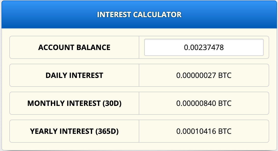 Account balance