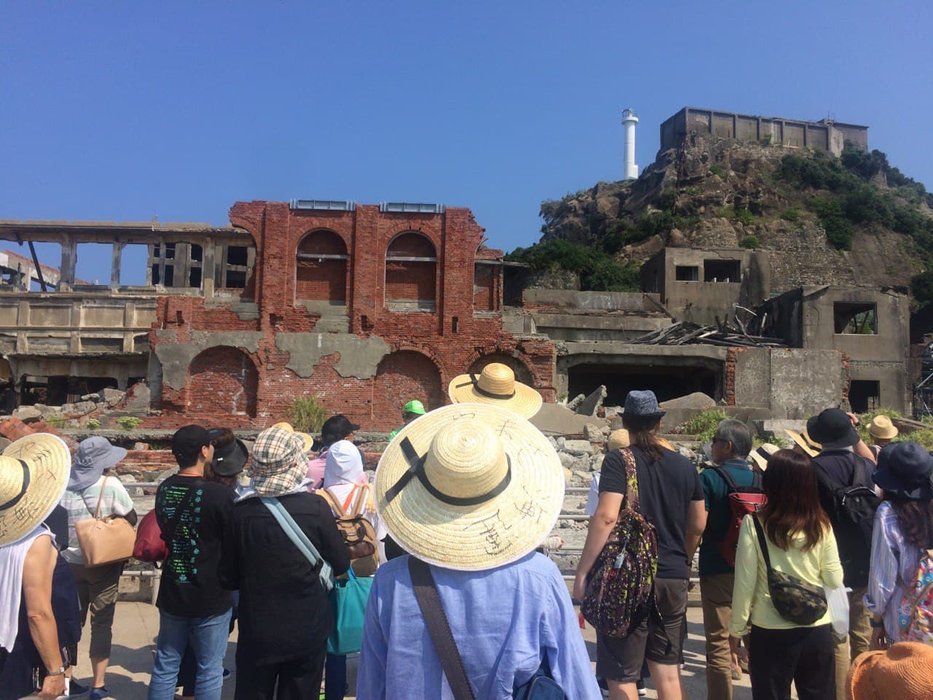 Many of the buildings were collapsed after they abandoned the island after the war. It seemed that people were rebuilding some of the buildings to explain how people used to live on this island.