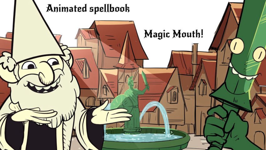 (Animated Spellbook) Magic mouth is actually good!? - 5E d&d