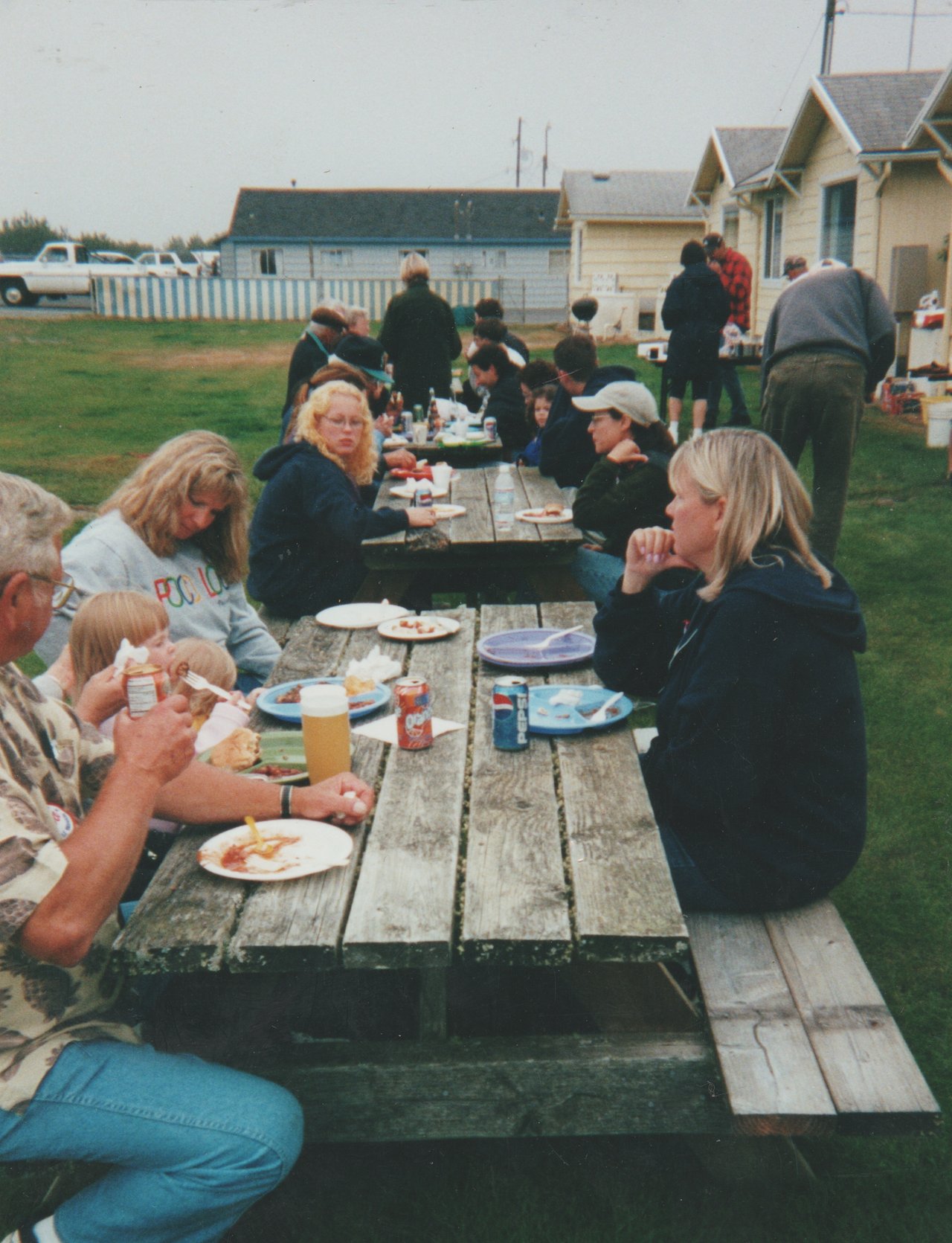 2000 or 2003 Fam Reunion Picnic Tables with relatives, Katie.jpg