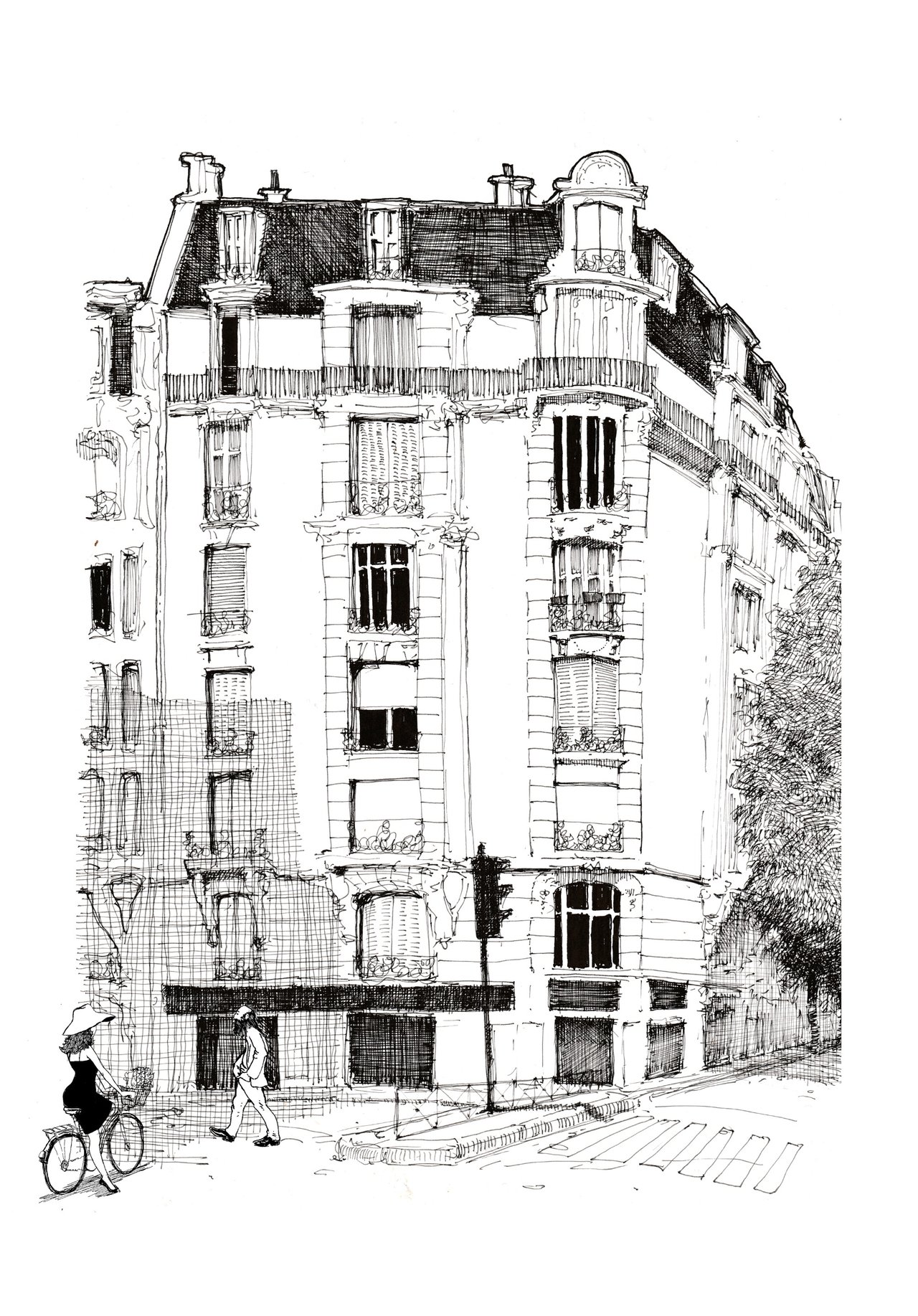 rue de la convention con chica en bici y gazpacho.jpg