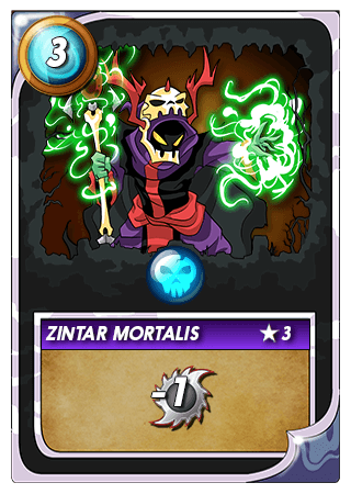 Zintar Mortalis Lv 3, Death, Alpha Edition