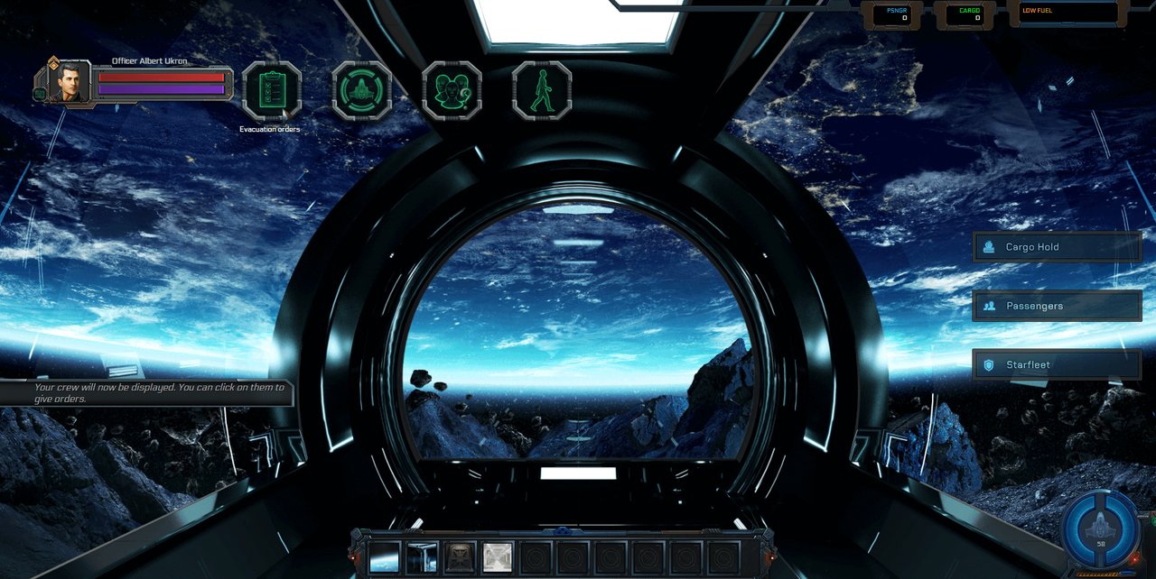 EXODE game screen during evacuation!